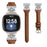 For Fitbit Versa 3 / 4 / Sense / Sense 2 Silver Buckle Watch Band Crown Genuine Cowhide Leather Strap - Brown - 2