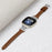 For Fitbit Versa 3 / 4 / Sense / Sense 2 Silver Buckle Watch Band Crown Genuine Cowhide Leather Strap - Brown - 4