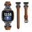 For Fitbit Versa 3 / 4 / Sense / Sense 2 Black Buckle Watchband Genuine Cowhide Leather Crown Strap - Brown - 2
