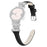 For Samsung Galaxy Watch6 44mm / Watch6 Classic 43mm / 47mm Watch Band Silver Buckle Leather Watch Strap - Black - 1