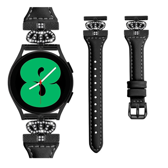For Samsung Galaxy Watch3 41mm / Watch4 40 / 44mm / Watch 5 40 / 44mm / Watch4 Classic 42 / 46mm Watchband Black Buckle 20mm Watch Strap - Black - 2