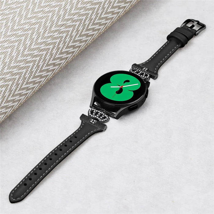 For Samsung Galaxy Watch3 41mm / Watch4 40 / 44mm / Watch 5 40 / 44mm / Watch4 Classic 42 / 46mm Watchband Black Buckle 20mm Watch Strap - Black - 4