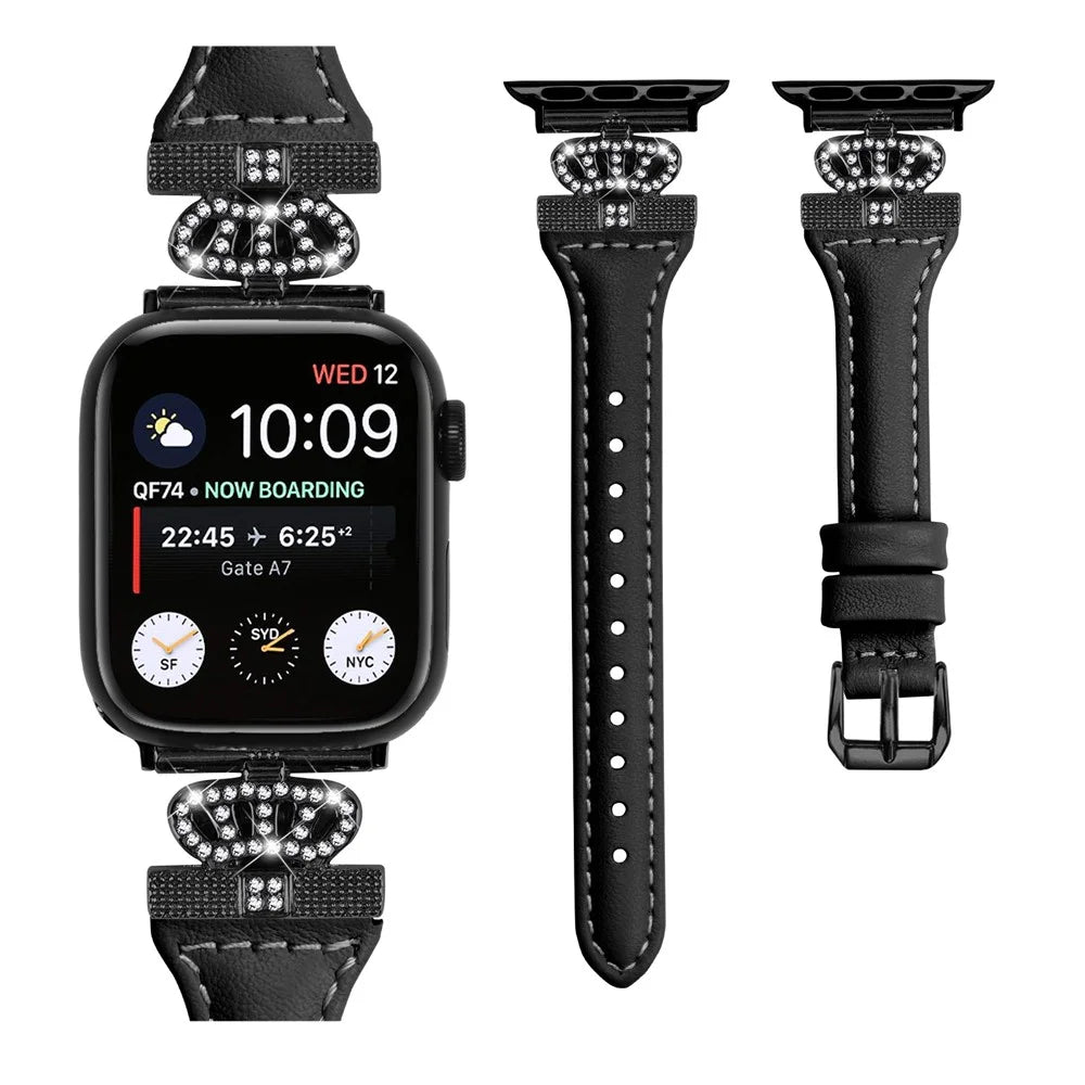 Black Buckle Strap for Apple Watch Ultra 3 2 1 49mm / Series 11 10 46mm / 9 8 7 45mm / SE3 SE2 SE 6 5 4 44mm / 3 2 1 42mm Watch Band - Black - 2