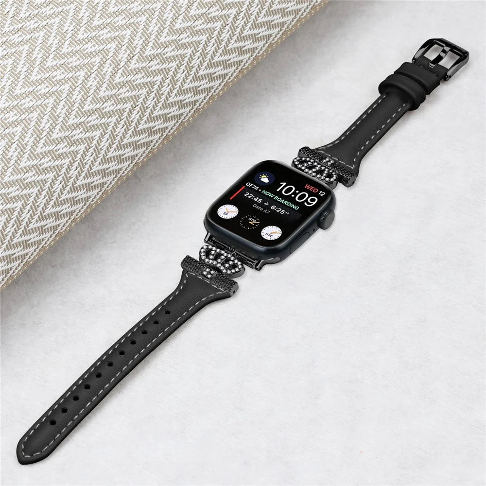 Black Buckle Strap for Apple Watch Ultra 3 2 1 49mm / Series 11 10 46mm / 9 8 7 45mm / SE3 SE2 SE 6 5 4 44mm / 3 2 1 42mm Watch Band - Black - 4