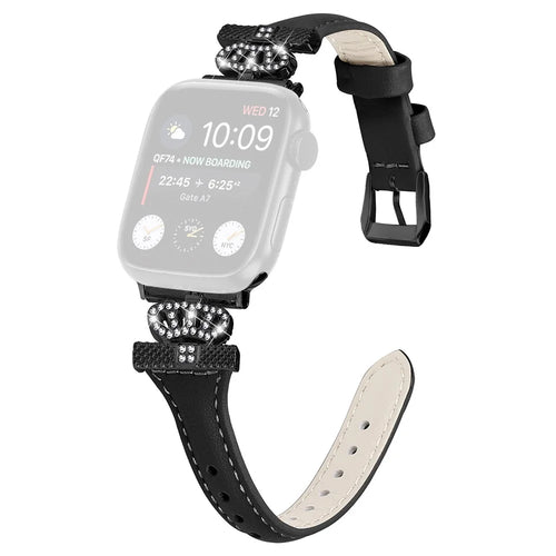 Black Buckle Watch Band for Apple Watch Series 11 10 42mm / 9 8 7 41mm / SE3 SE2 SE 6 5 4 40mm / 3 2 1 38mm Wrist Strap - Black - 1