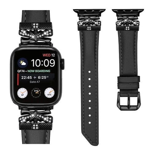 Black Buckle Watch Strap for Apple Watch Ultra 3 2 1 49mm / Series 11 10 46mm / 9 8 7 45mm / SE3 SE2 SE 6 5 4 44mm / 3 2 1 42mm - Black - 2