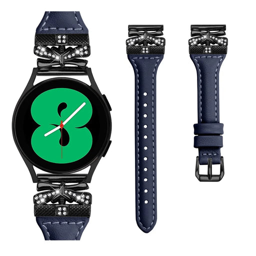 Black Buckle Watch Band for Huami Amazfit Cheetah Pro Butterfly Connector 20mm Wrist Strap - Dark Blue - 2