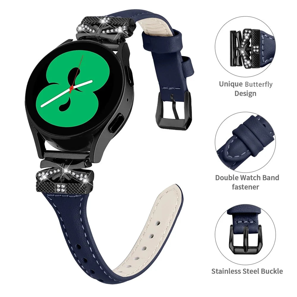 Black Buckle Watch Band for Huami Amazfit Cheetah Pro Butterfly Connector 20mm Wrist Strap - Dark Blue - 3