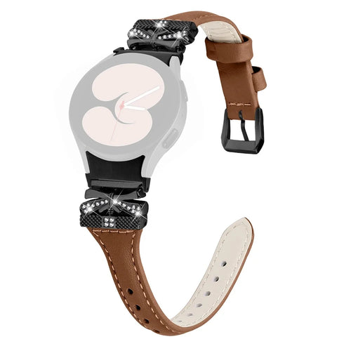 Black Buckle Band for Samsung Galaxy Watch6 44mm / Watch6 Classic 43mm / 47mm Adjustable Watch Strap - Brown - 1