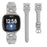 Silver Buckle Watch Strap for Fitbit Versa 3 / 4 / Sense / Sense 2 Butterfly Connector Adjustable Band - Grey - 2