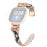 Rose Gold Buckle Band for Fitbit Versa 3 / 4 / Sense / Sense 2 Genuine Cowhide Leather Watch Strap - Snake Texture - 1