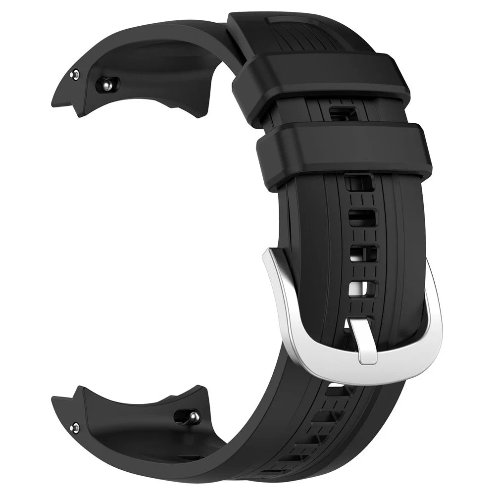 For Huami Amazfit Balance (A2286) Watch Band Silicone Replacement Wrist Straps - Black - 3