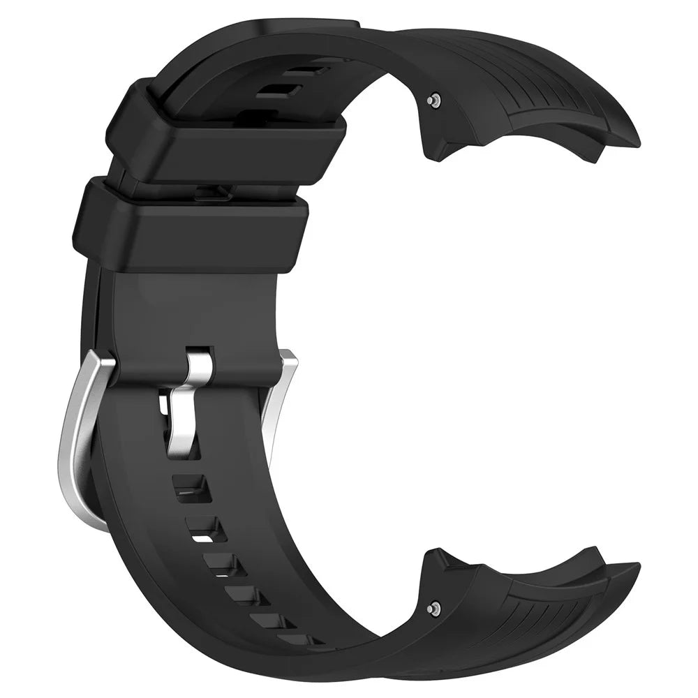 For Huami Amazfit Balance (A2286) Watch Band Silicone Replacement Wrist Straps - Black - 4
