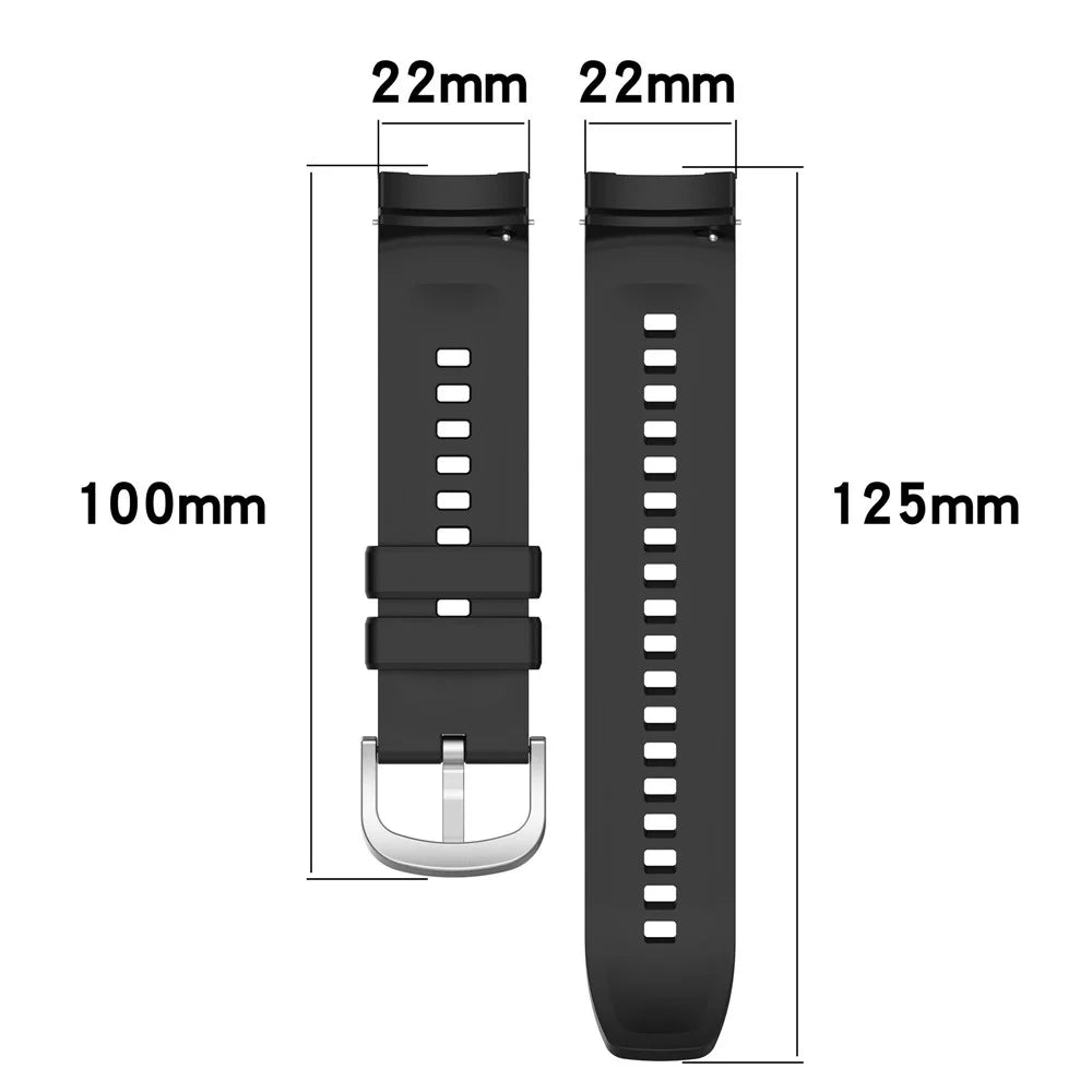 For Huami Amazfit Balance (A2286) Watch Band Silicone Replacement Wrist Straps - Black - 7