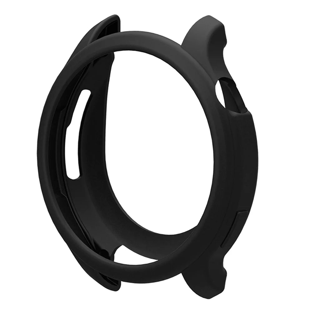 For Huami Amazfit Balance (A2286) Silicone Strap Wrist Watch Band with Watch Frame Cover - Black - 2