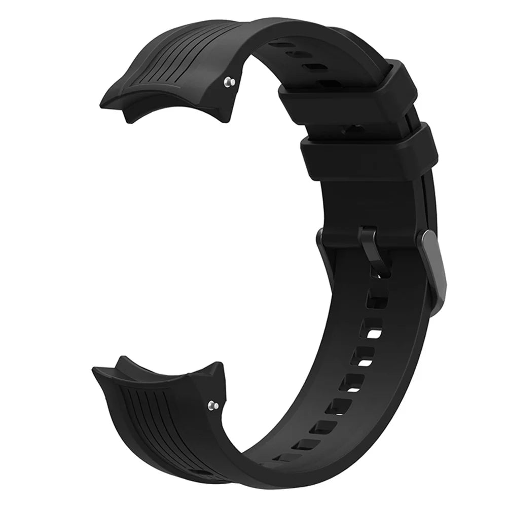 For Huami Amazfit Balance (A2286) Silicone Strap Wrist Watch Band with Watch Frame Cover - Black - 3