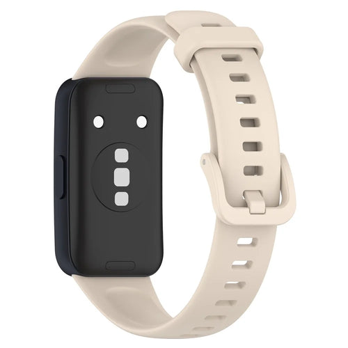 For Huawei Band 8 / Band 8 NFC / Band 9 / Band 9 NFC Silicone Strap Waterproof Soft Watch Band - Ivory White - 1