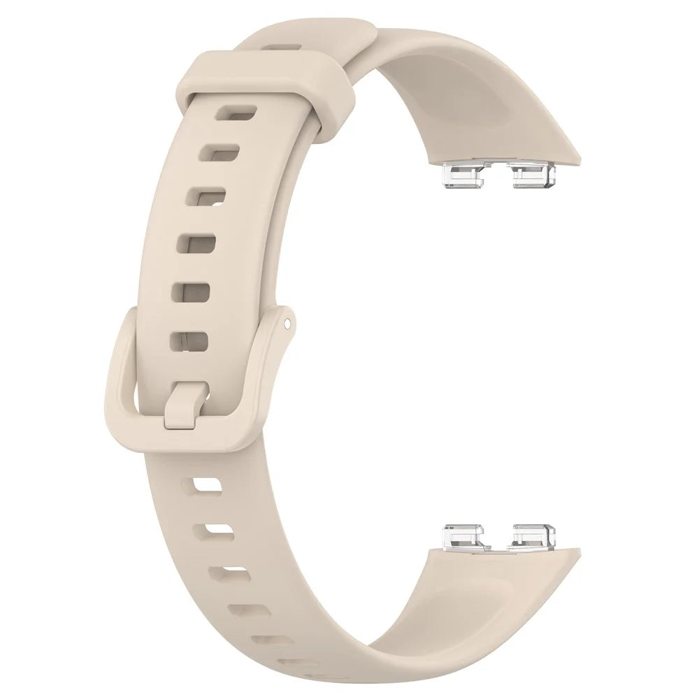 For Huawei Band 8 / Band 8 NFC / Band 9 / Band 9 NFC Silicone Strap Waterproof Soft Watch Band - Ivory White - 3