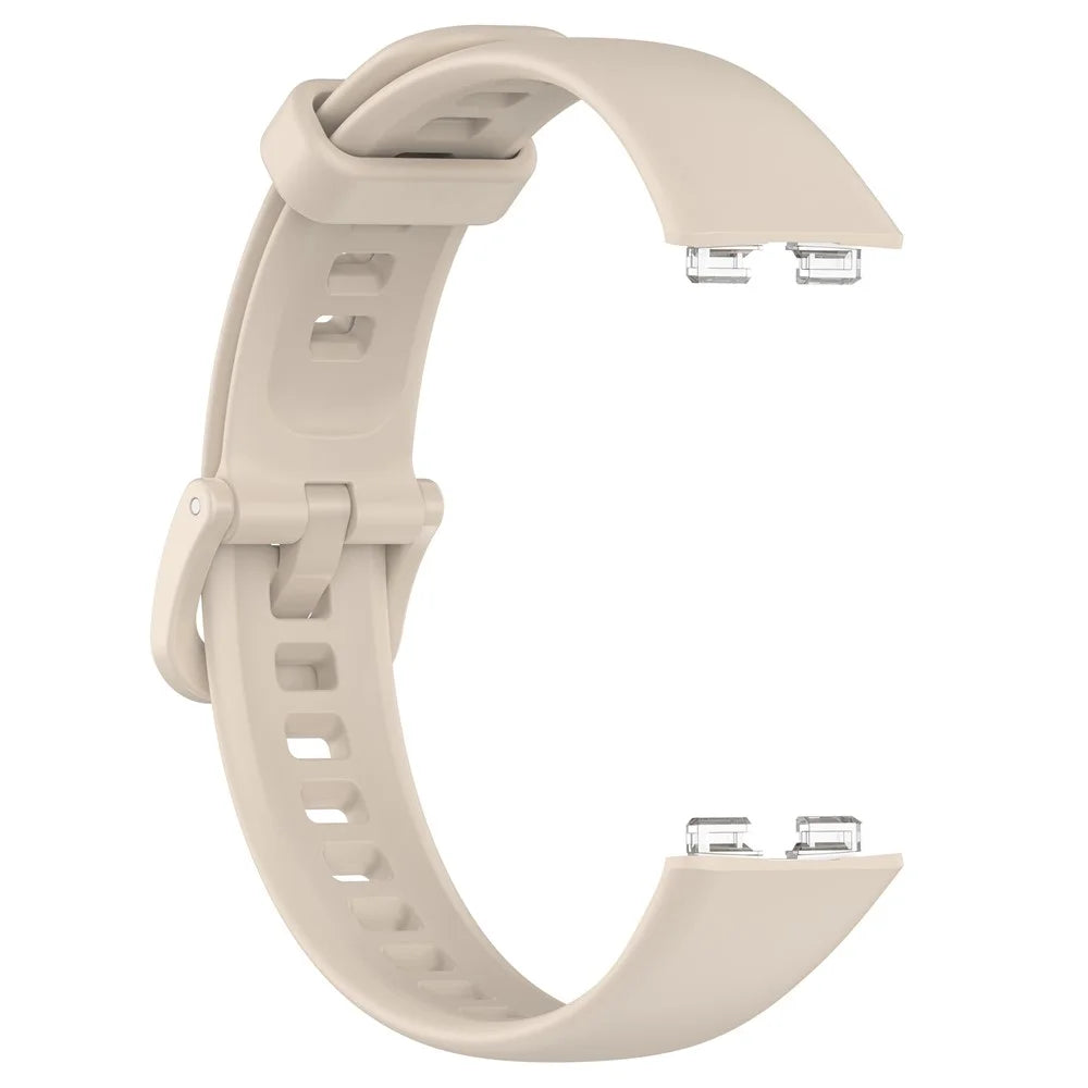 For Huawei Band 8 / Band 8 NFC / Band 9 / Band 9 NFC Silicone Strap Waterproof Soft Watch Band - Ivory White - 4