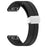 For Garmin Fenix 7S / 6S Pro / 5S Plus / Instinct 2S Silicone Watch Bands Silver Buckle 20mm Magnetic Strap - Black - 5