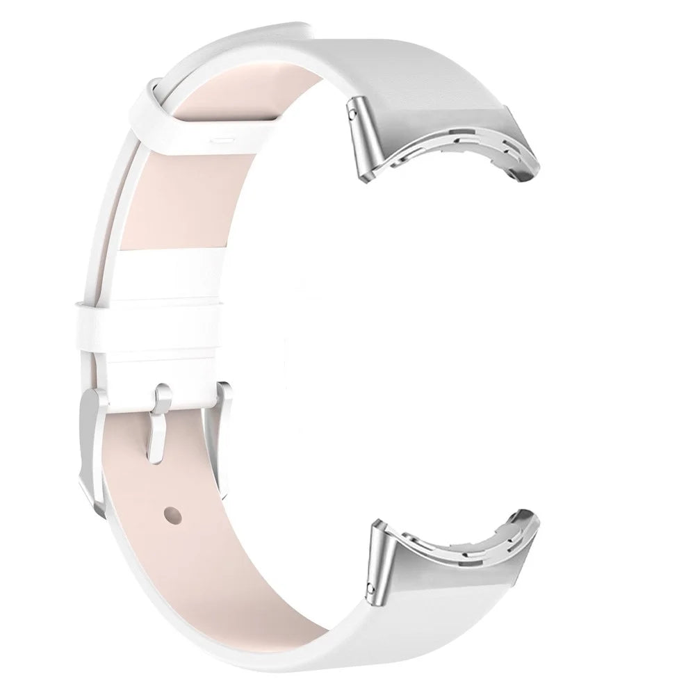 For Google Pixel Watch 4 41mm / Watch 3 41mm / Watch 2 / Watch PU Leather Watch Strap Quick Release Watch Band - White - 3