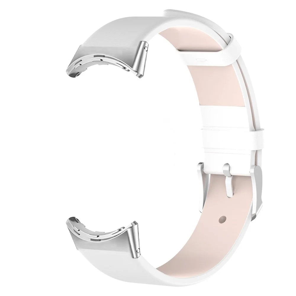 For Google Pixel Watch 4 41mm / Watch 3 41mm / Watch 2 / Watch PU Leather Watch Strap Quick Release Watch Band - White - 4