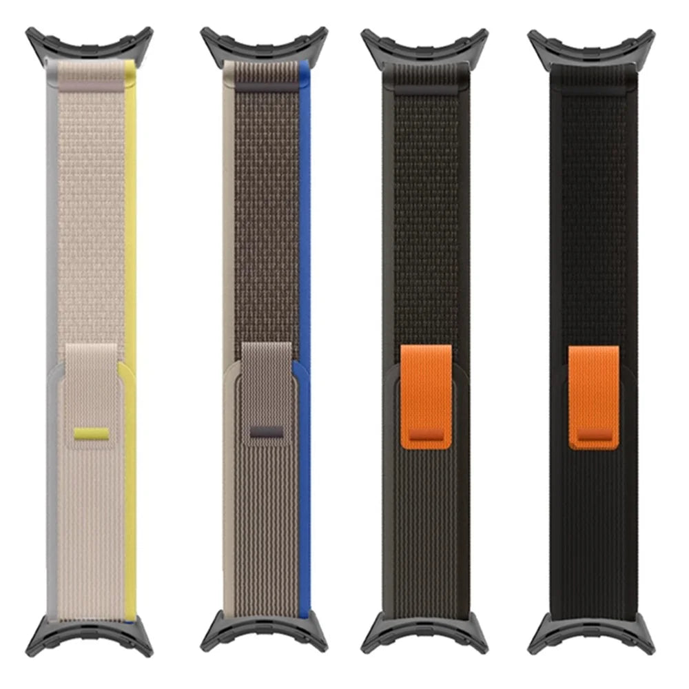 For Google Pixel Watch 4 41mm / Watch 3 41mm / Watch 2 / Watch Nylon Watch Band Adjustable Quick Release Wrist Strap - Black - 3