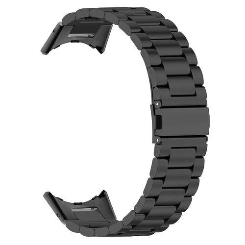 For Google Pixel Watch 4 41mm / Watch 3 41mm / Watch 2 / Watch Stainless Steel Watch Strap Integrate Replacement Watch Band - Black - 1