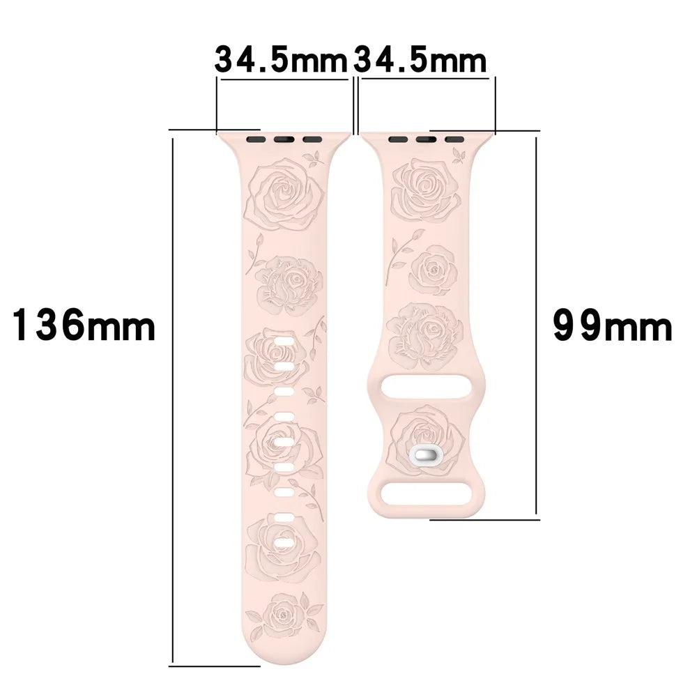 For Apple Watch Ultra 3 2 1 49mm / Series 11 10 46mm / 9 8 7 45mm / SE3 SE2 SE 6 5 4 44mm / 3 2 1 42mm Silicone Strap Watch Band - Light Pink - 6