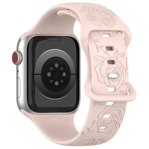 Watch Strap for Apple Watch Series 11 10 42mm / 9 8 7 41mm / SE3 SE2 SE 6 5 4 40mm / 3 2 1 38mm Silicone Watch Band - Light Pink - 1