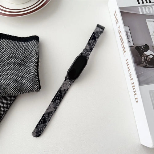 For Xiaomi Smart Band 9 NFC / 9 / 8 NFC / 8 Smartwatch Strap Adjustable Canvas Watch Band - Black - 1