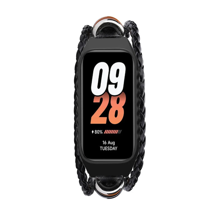For Xiaomi Smart Band 8 Active Beads Watch Strap Ethnic DIY Watch Band Replacement - Black - 3