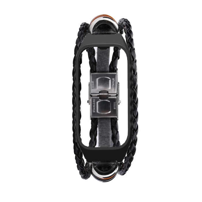 For Xiaomi Smart Band 8 Active Beads Watch Strap Ethnic DIY Watch Band Replacement - Black - 4