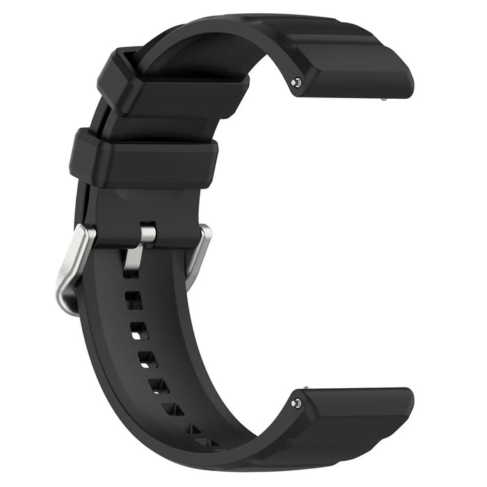 For Huami Amazftit GTR 4 Watch Strap 22mm Silicone Watch Bands Replacement - Black - 2