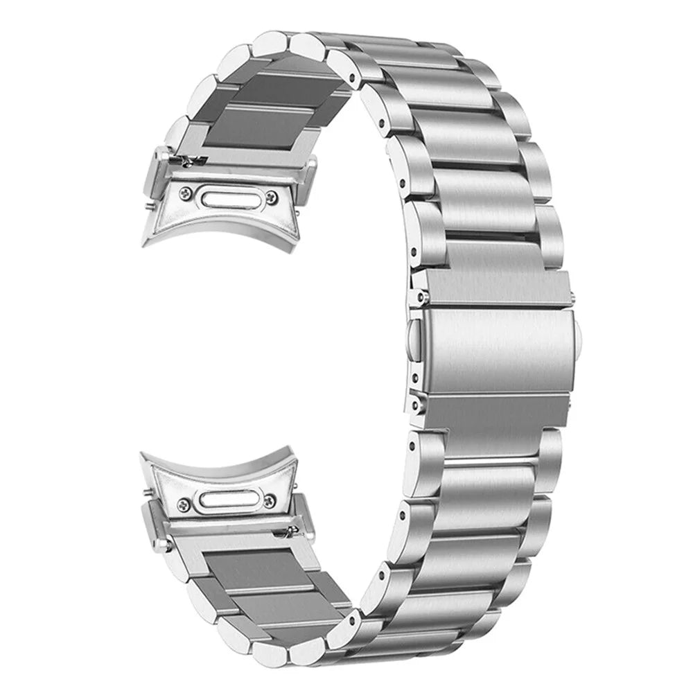 For Samsung Galaxy Watch6 40mm / 44mm / Watch6 Classic 43mm / 47mm Stainless Steel Watch Strap Quick Release Watch Band, Silver - 3