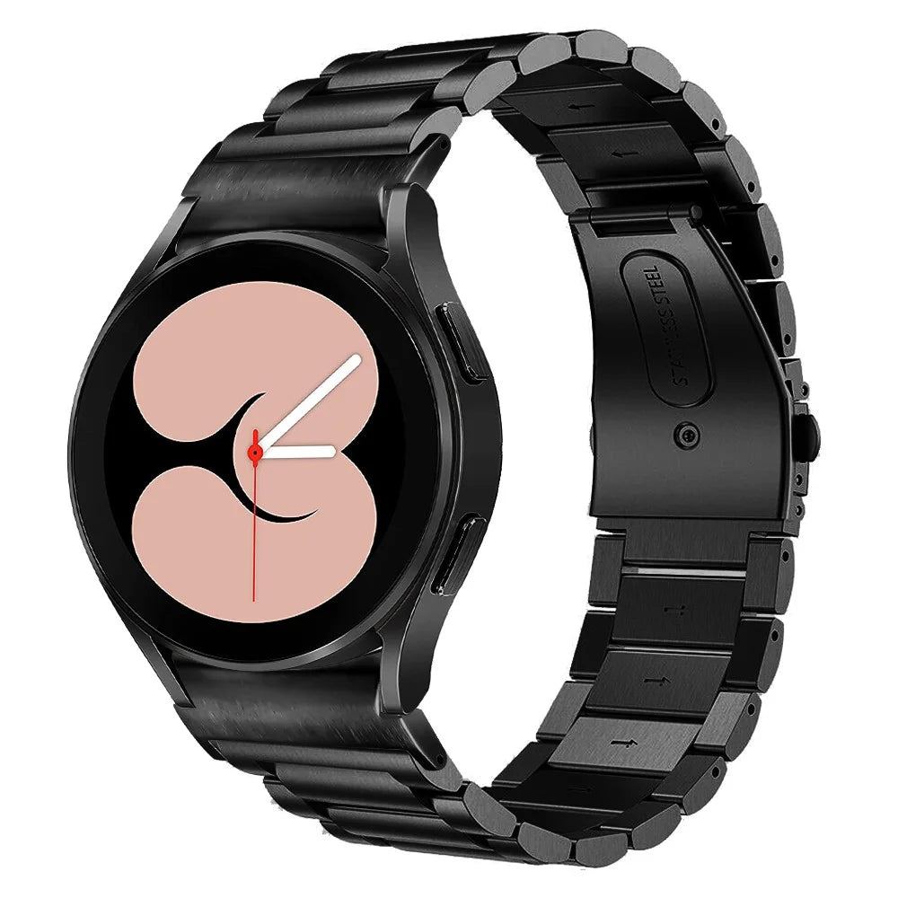 For Samsung Galaxy Watch6 40mm / 44mm / Watch6 Classic 43mm / 47mm Metal Watch Band Quick Release Smart Watch Strap, Black - 2