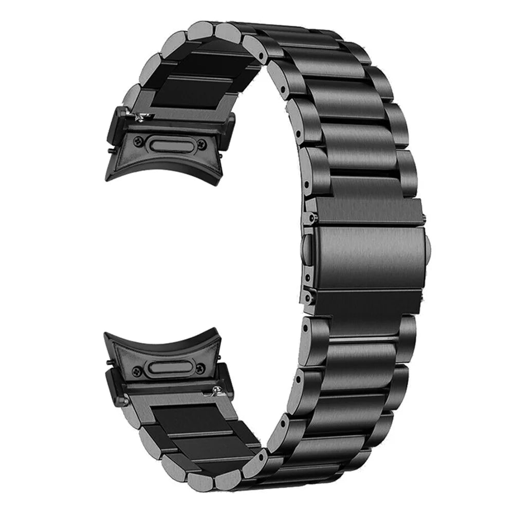 For Samsung Galaxy Watch6 40mm / 44mm / Watch6 Classic 43mm / 47mm Metal Watch Band Quick Release Smart Watch Strap, Black - 3
