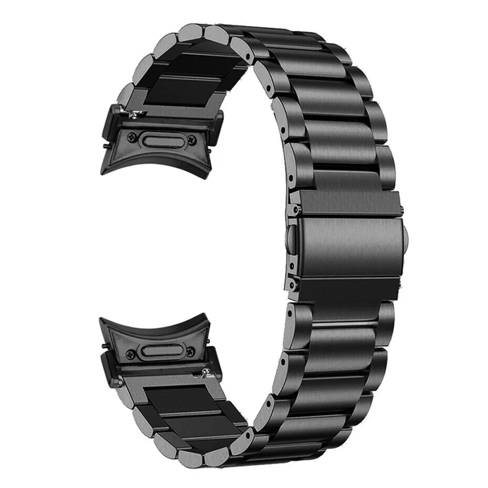For Samsung Galaxy Watch 5 Active / Watch 5 / Watch FE 40mm / Watch4 Buckle Closure Stainless Steel Smart Watch Strap - Black - 3