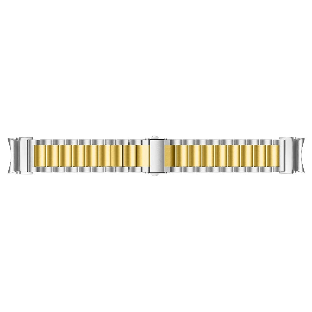 For Samsung Galaxy Watch 5 Active / Pro / Watch 5 / Watch FE 40mm / Watch4 Stainless Steel Wrist Strap Replacement - Gold+Silver - 4