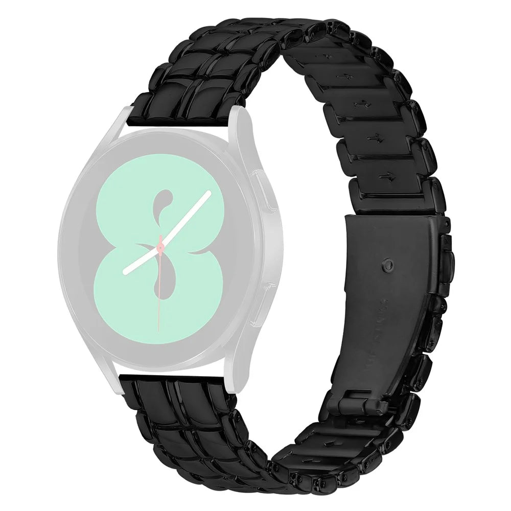 For Samsung Galaxy Watch6 40mm 44mm / Watch6 Classic 43mm / Classic 47mm Easy Installation Metal Watch Strap - Black - 1