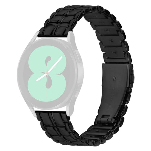 For Samsung Galaxy Watch6 40mm 44mm / Watch6 Classic 43mm / Classic 47mm Easy Installation Metal Watch Strap - Black - 1