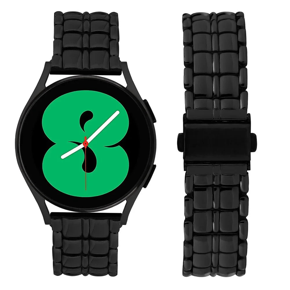 For Samsung Galaxy Watch6 40mm 44mm / Watch6 Classic 43mm / Classic 47mm Easy Installation Metal Watch Strap - Black - 3