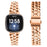 For Fitbit Versa 3 / Sense Replacement Strap Stylish Alloy Smart Watch Band - Rose Gold - 3