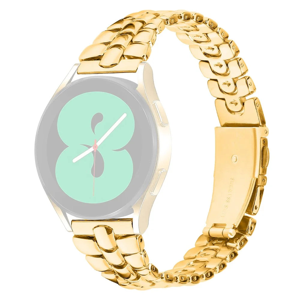 For Huami Amazfit Youth Edition 20mm Replacement Strap Stainless Steel Women Watch Band - Gold - 1