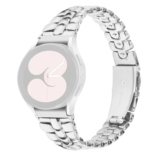 For Samsung Galaxy Watch6 40mm / 44mm / Watch6 Classic 43mm / 47mm Metal Watch Strap Seamless Slim Watch Band - Silver - 1