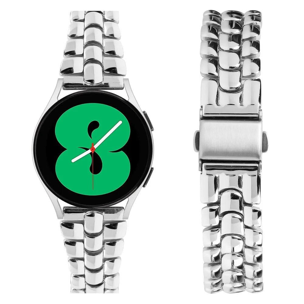 For Garmin Vivomove / Vivomove HR Stainless Steel Smart Watch Strap 20mm Replace Wrist Band - Silver - 3