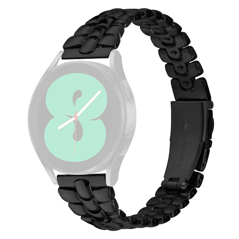 For Garmin Vivomove3 / GarminMove 3 Stainless Steel Strap 20mm Replace Watch Band - Black - 1
