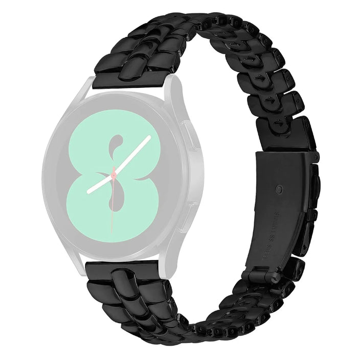 For Garmin Vivomove3 / GarminMove 3 Stainless Steel Strap 20mm Replace Watch Band - Black - 1