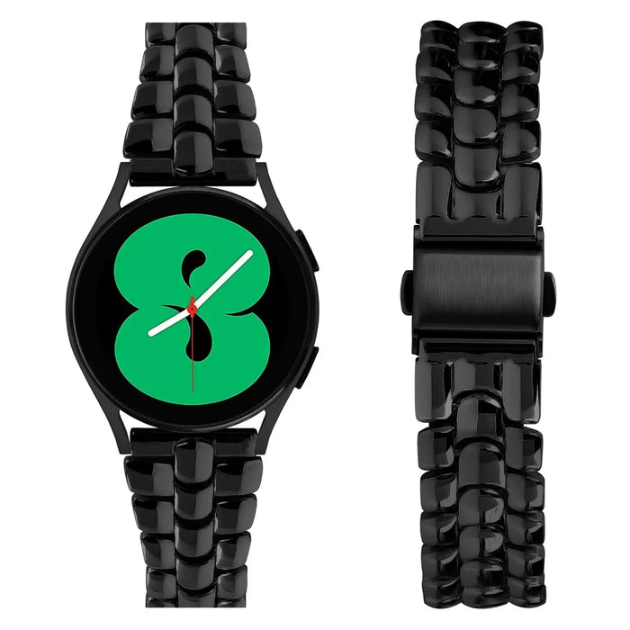 For Garmin Vivomove3 / GarminMove 3 Stainless Steel Strap 20mm Replace Watch Band - Black - 3