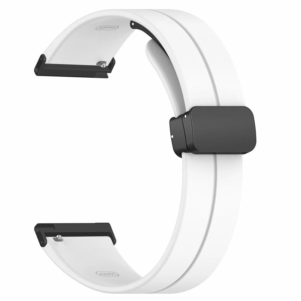 For Suunto Spartan Sport Wrist HR Baro / Suunto 7 Strap 24mm Silicone Watch Band (Thick Spring Bar) - White - 3